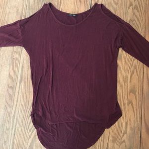 Cold shoulder 3/4 sleeve top